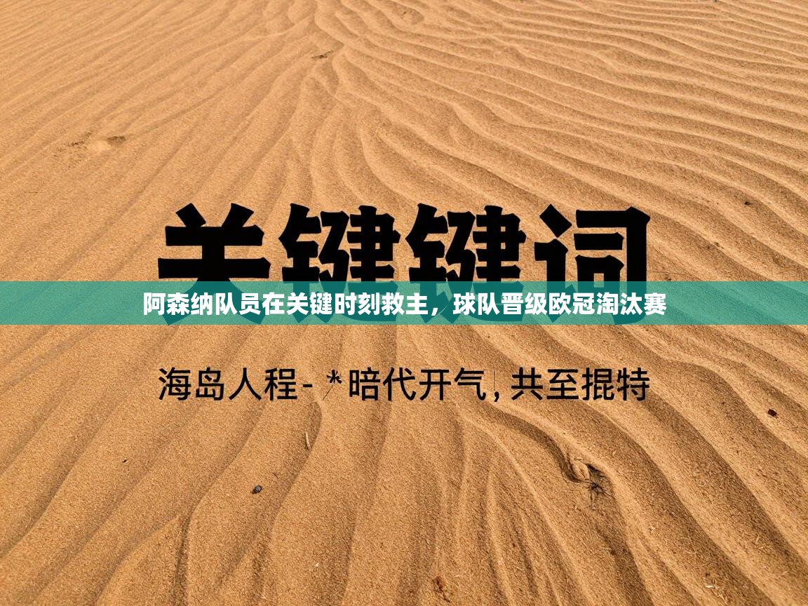 阿森纳队员在关键时刻救主，球队晋级欧冠淘汰赛  第2张